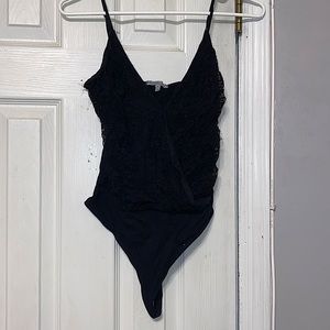 Black adjustable strap bodysuit